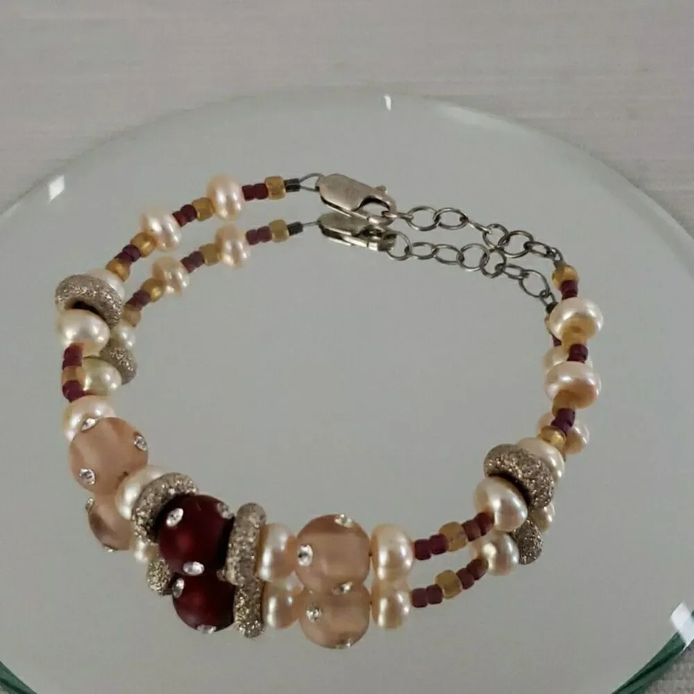Luxe Glass Bead & Faux Pearl  7